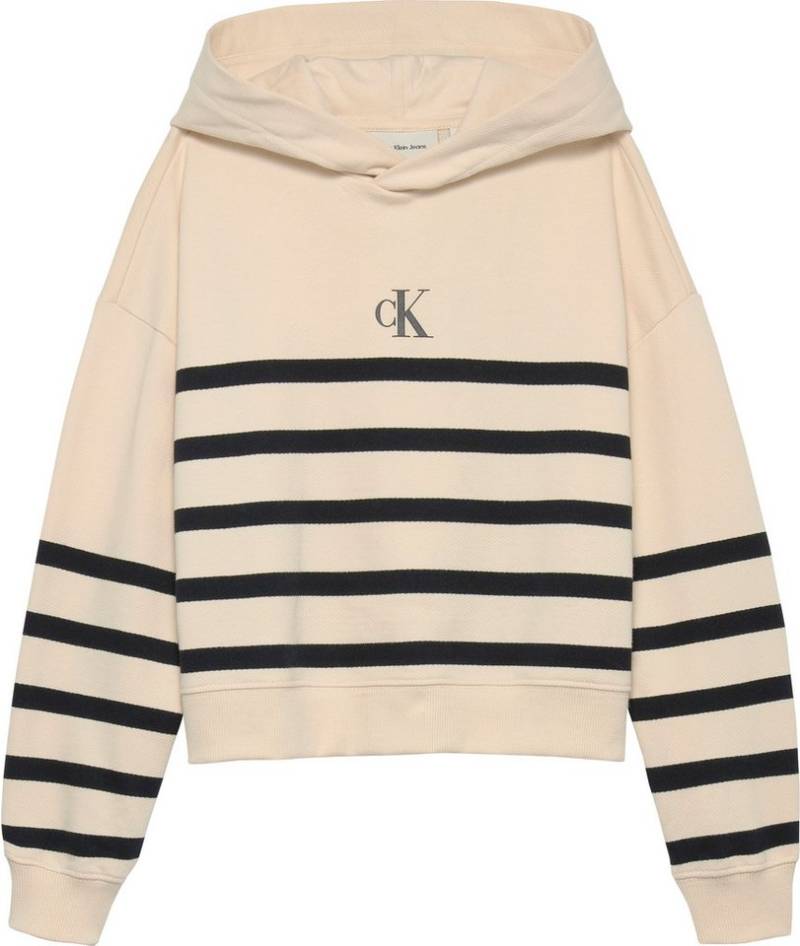 Calvin Klein Jeans Kapuzensweatshirt CK LOGO BOXY FIT STRIPES HOODIE für Kinder bis 16 Jahre, mit Kapuze von Calvin Klein Jeans