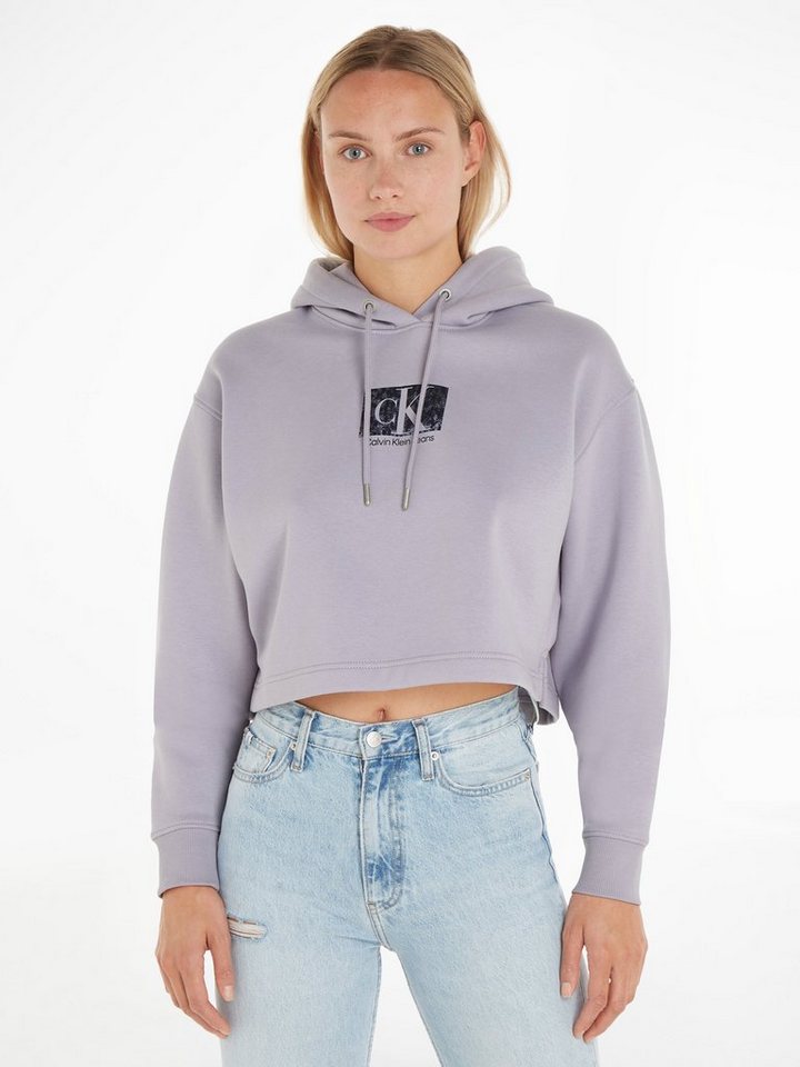 Calvin Klein Jeans Kapuzensweatshirt PRINTED BOX CROPPED HOODIE von Calvin Klein Jeans