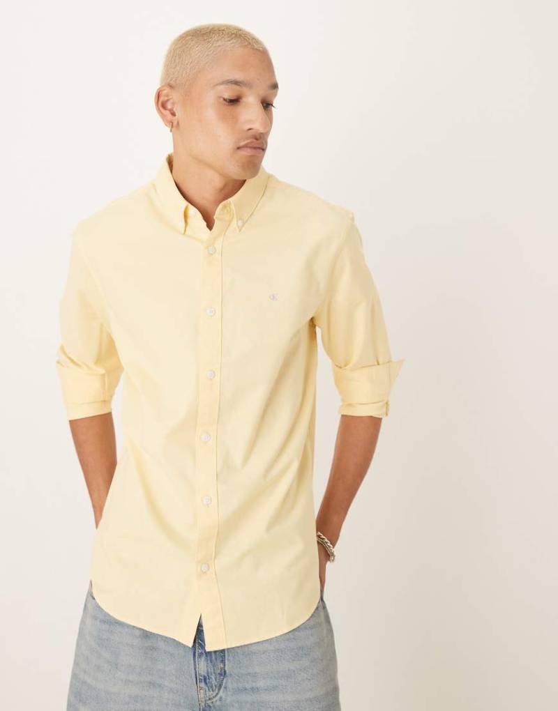 Calvin Klein Jeans - Klassisches Oxford-Hemd in Sonnenschein-Gelb-Grün von Calvin Klein Jeans