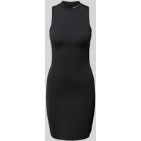 Calvin Klein Jeans Knielanges Kleid mit Stehkragen und Label-Stitching in Black, Größe L Calvin Klein Jeans Knielanges Kleid mit Stehkragen und Label-Stitching in Black, Größe L von Calvin Klein Jeans