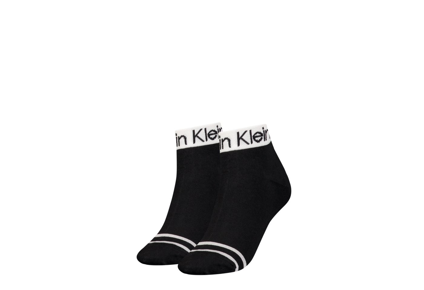 Calvin Klein Jeans Kurzsocken CK WOMEN QUARTER 2P LOGO WELT (2 Paar) Coolmax-Garn, Einheitsgröße passend von 37-41 von Calvin Klein Jeans