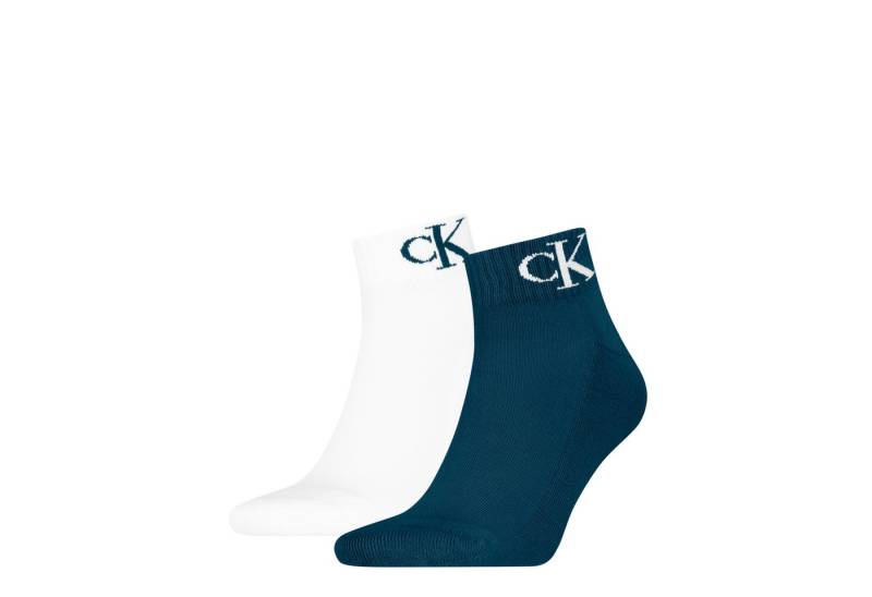 Calvin Klein Jeans Kurzsocken CKJ MEN QUARTER MONOGRAM (2 Paar) mit dezenter Logostickerei, komfortable Frotteesohle von Calvin Klein Jeans