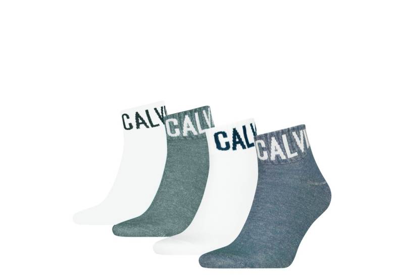 Calvin Klein Jeans Kurzsocken CKJ MEN QUARTER 4P RIBBON LOGO ECOM (4er Pack) von Calvin Klein Jeans