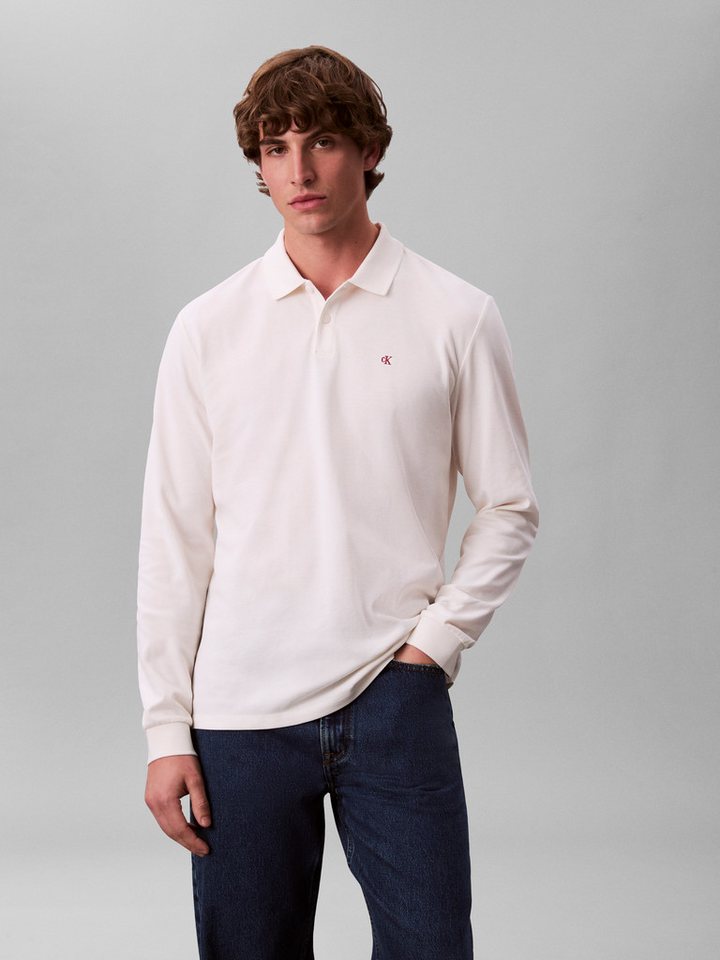 Calvin Klein Jeans Langarm-Poloshirt Regular fit mit Rundhalsausschnitt von Calvin Klein Jeans