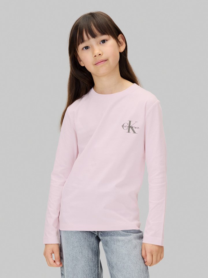 Calvin Klein Jeans Langarmshirt CHEST MONOLOGO LS T-SHIRT für Kinder bis 16 Jahre, Logo-Druck von Calvin Klein Jeans