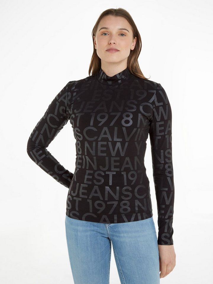 Calvin Klein Jeans Langarmshirt LOGO AOP LONG SLEEVE TOP von Calvin Klein Jeans