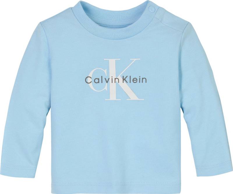 Calvin Klein Jeans Langarmshirt für Babys bis 2 Jahre, Logo-Druck von Calvin Klein Jeans