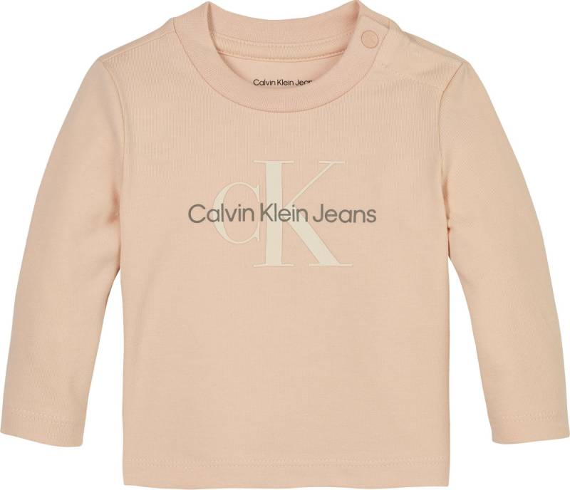 Calvin Klein Jeans Langarmshirt MONOGRAM LS T-SHIRT für Babys bis 2 Jahre, mit großem Druck von Calvin Klein Jeans