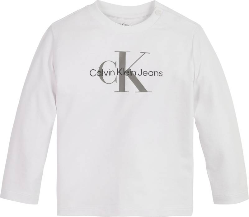 Calvin Klein Jeans Langarmshirt MONOGRAM LS T-SHIRT für Babys bis 2 Jahre, mit großem Druck von Calvin Klein Jeans
