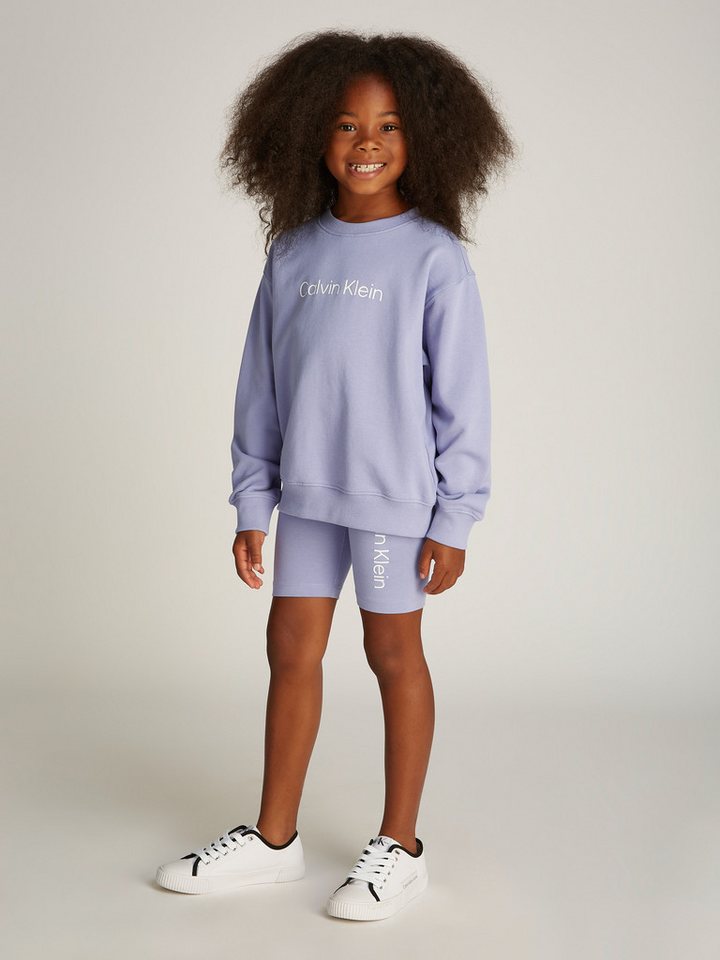 Calvin Klein Jeans Langarmshirt & Leggings RELAXED CN + CYCLING SHORTS (Set, 2-tlg., 2tlg) mit Logoschriftzügen von Calvin Klein Jeans
