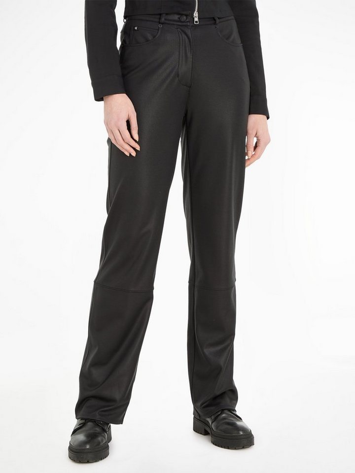 Calvin Klein Jeans Lederimitathose COATED MILANO HR STRAIGHT von Calvin Klein Jeans