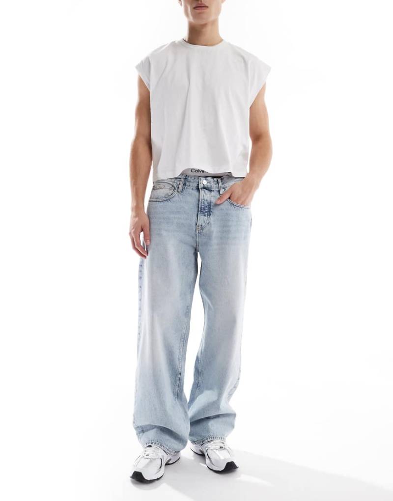Calvin Klein Jeans - Lockere 90er-Jeans in heller Waschung-Blau von Calvin Klein Jeans