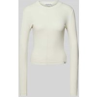 Calvin Klein Jeans Longsleeve mit Label-Patch Modell 'SEAMING' in Offwhite, Größe S von Calvin Klein Jeans