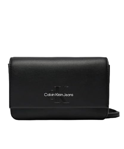 Calvin Klein Jeans Mädchen Sculpted Wallet PH CB19 Mono K60K611543 Andere SLG (kleine Lederwaren), Schwarz (Black/Metallic Logo) von Calvin Klein Jeans