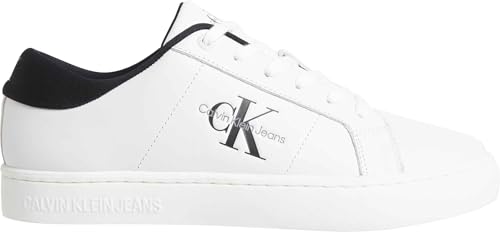 Calvin Klein Jeans Men CLASSIC CUPSOLE LOW LACEUP LTH, Bright White/Black, 43 EU von Calvin Klein Jeans