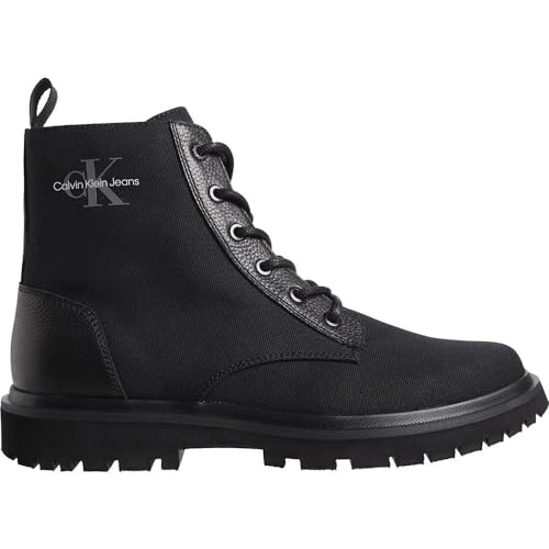 Calvin Klein Jeans Herren Mid Boot Stiefel zum Schnüren, Schwarz (Triple Black), 45 von Calvin Klein