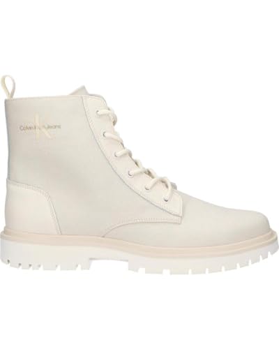 Calvin Klein Jeans Herren Mid Boot Stiefel zum Schnüren, Weiß (Triple Creamy White), 41 von Calvin Klein