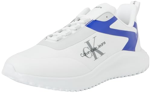 Calvin Klein Jeans Men EVA RUNNER LOW LACE ML MIX, Bright White/Sapphire Blue, 40 EU von Calvin Klein Jeans