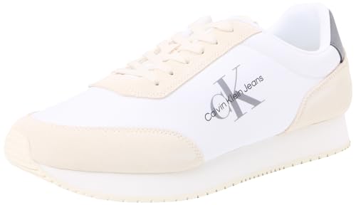 Calvin Klein Jeans Men RETRO RUNNER SU-NY MONO, Bright White/C White/Charcoal Grey, 45 EU von Calvin Klein Jeans