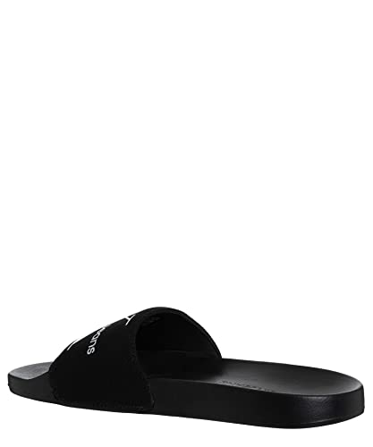 Calvin Klein Jeans Herren Badeschuhe Slide Monogram Co Badelatschen, Schwarz (Black/Bright White), 46 von Calvin Klein Jeans