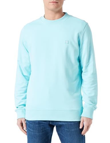 Calvin Klein Jeans Men's CK EMBRO BADGE CREW NECK Sweatshirts, Blue Tint, XS von Calvin Klein Jeans