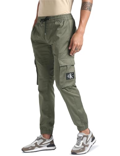 Calvin Klein Jeans Men's SKINNY WASHED CARGO PANT Woven Pants, Dusty Olive, XS von Calvin Klein Jeans