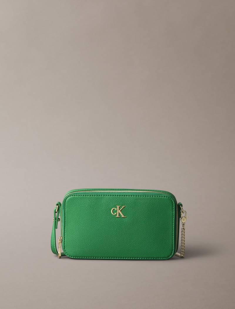 Calvin Klein Jeans Mini Bag "MINIMAL MONO CAMERA BAG" Abendtasche, kleine Schultertasche, Umhängetasche mit goldenem CK-Logo von Calvin Klein Jeans