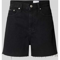 Calvin Klein Jeans Mom Fit Jeansshorts mit Label-Detail Modell 'MOM' in Black, Größe 26 von Calvin Klein Jeans