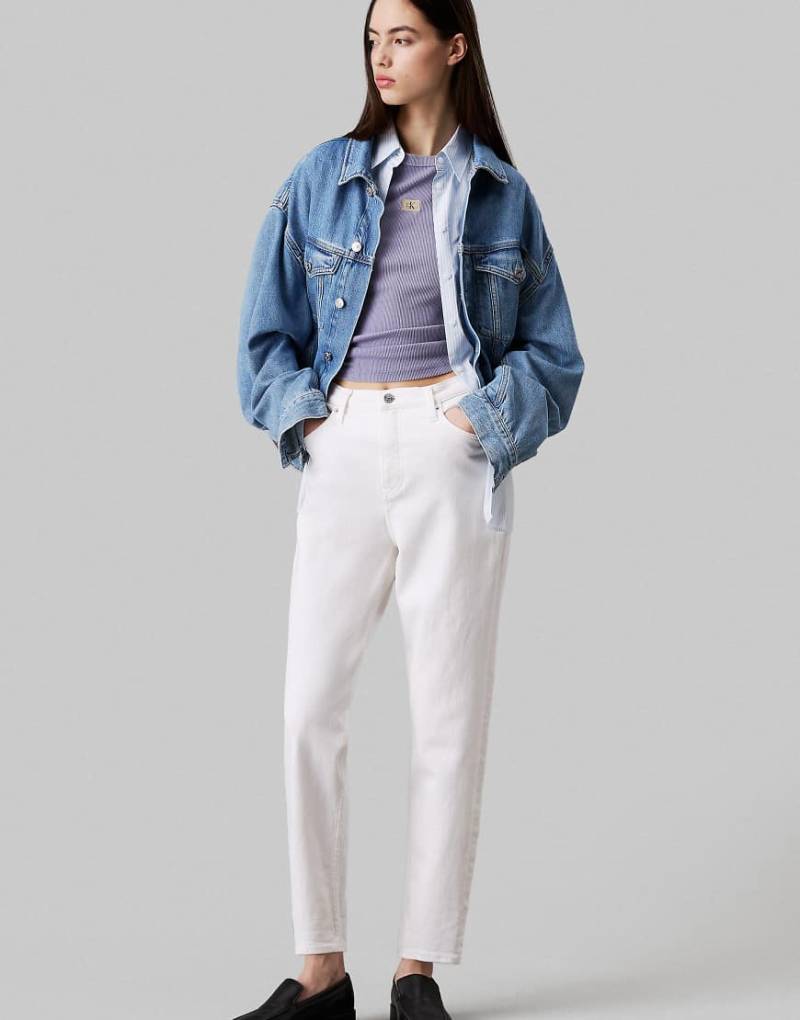 Calvin Klein Jeans - Mom-Jeans aus hellem Denim-Weiß von Calvin Klein Jeans