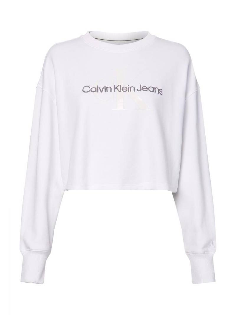 Calvin Klein Jeans - Monogramm-Sweatshirt weiß - Gr. - S von Calvin Klein Jeans