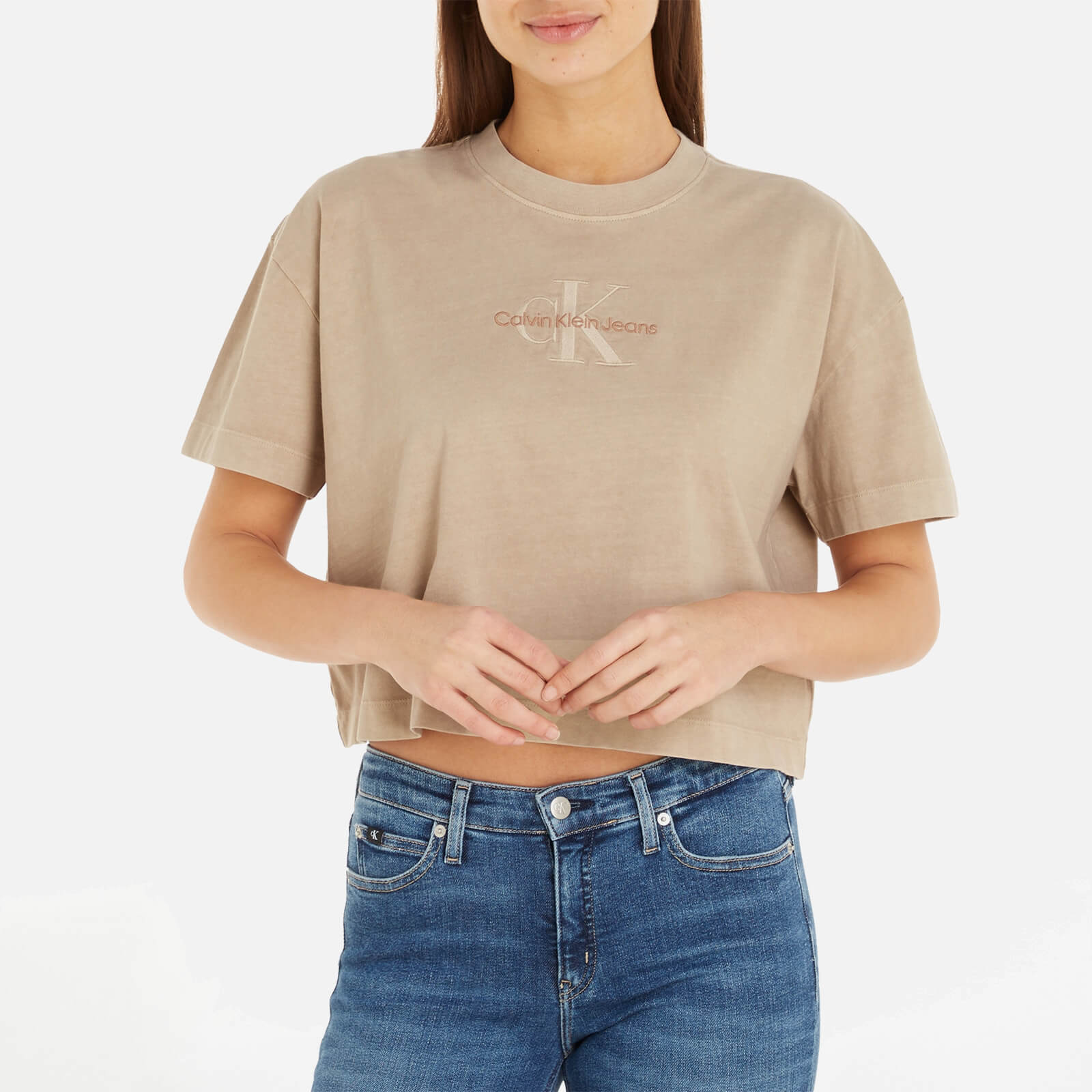 Calvin Klein Jeans Monologo Cotton-Jersey T-Shirt - S von Calvin Klein Jeans