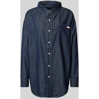 Calvin Klein Jeans Oversized Jeanshemd mit Brusttasche in Marine, Größe XS von Calvin Klein Jeans