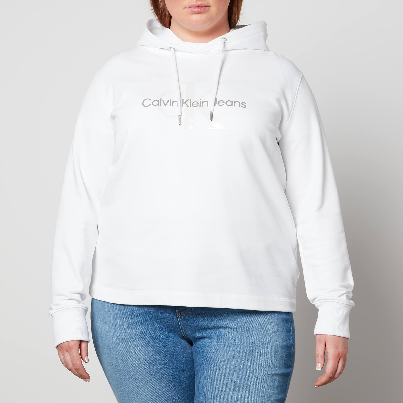 Calvin Klein Jeans Plus Logo Detail Cotton-Jersey Hoodie - 3XL von Calvin Klein Jeans