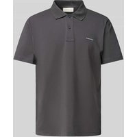 Calvin Klein Jeans Poloshirt mit Label-Patch in Anthrazit, Größe XL von Calvin Klein Jeans