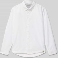 Calvin Klein Jeans Regular Fit Hemd mit Label-Patch in Weiss, Größe 140 von Calvin Klein Jeans
