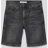 Calvin Klein Jeans Relaxed Fit Jeansshorts im 5-Pocket-Design in Black, Größe 176 von Calvin Klein Jeans