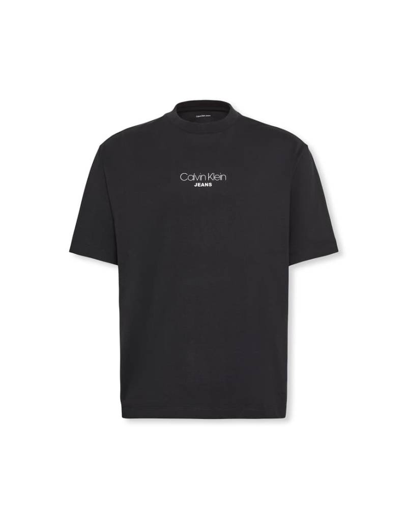 Calvin Klein Jeans - Relaxed Fit T-Shirt in Schwarz mit Logo von Calvin Klein Jeans