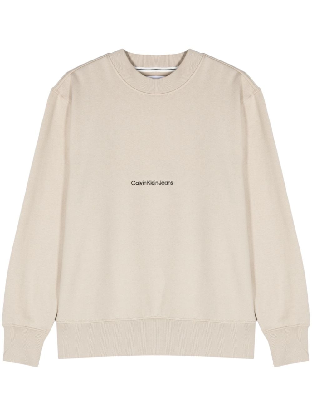 Calvin Klein Jeans Relaxed Sweatshirt mit Logo-Stickerei - Nude von Calvin Klein Jeans