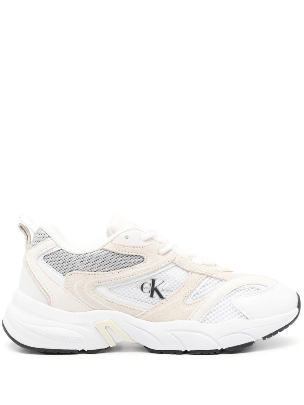 Calvin Klein Jeans Retro logo-print sneakers - Nude von Calvin Klein Jeans