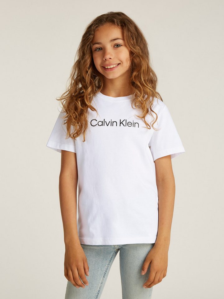 Calvin Klein Jeans Rundhalsshirt INST. LOGO SS T-SHIRT für Kinder bis 16 Jahre und mit Logoschriftzug von Calvin Klein Jeans