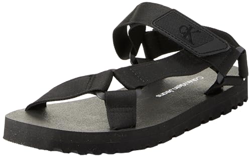 Calvin Klein Jeans Herren Sandalen Sommer, Schwarz (Triple Black), 44 von Calvin Klein