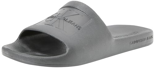 Calvin Klein Jeans Herren Badeschuhe Slide Badelatschen, Schwarz (Black), 40 von Calvin Klein Jeans