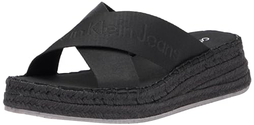 Calvin Klein Jeans Damen Espadrilles mit Absatz, Schwarz (Triple Black), 39 von Calvin Klein