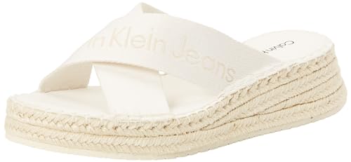 Calvin Klein Jeans Damen Espadrilles mit Absatz, Weiß (Off White), 37 von Calvin Klein Jeans