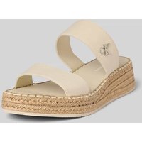 Calvin Klein Jeans Sandalen mit Label-Detail in Beige, Größe 36 Calvin Klein Jeans Sandalen mit Label-Detail in Beige, Größe 36 von Calvin Klein Jeans