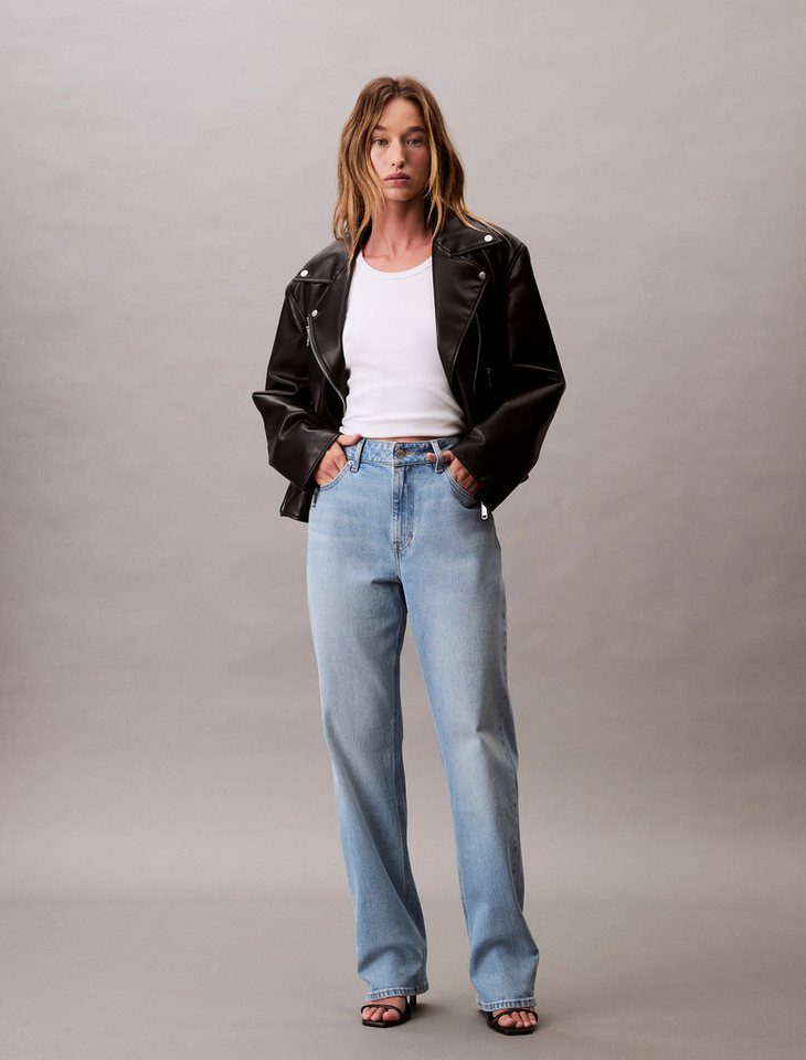 Calvin Klein Jeans Skinny-fit-Jeans HIGH RISE STRAIGHT LT CAPE Mit Gürtelschlaufen von Calvin Klein Jeans