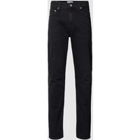 Calvin Klein Jeans Slim Fit Jeans mit Label-Details in Black, Größe 30/30 von Calvin Klein Jeans