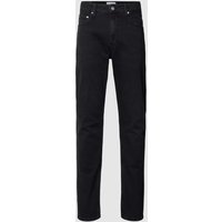 Calvin Klein Jeans Slim Fit Jeans mit Label-Details in Black, Größe 31/32 von Calvin Klein Jeans