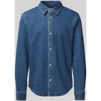 Calvin Klein Jeans Slim Fit Jeanshemd mit Kentkragen in Blau, Größe L von Calvin Klein Jeans
