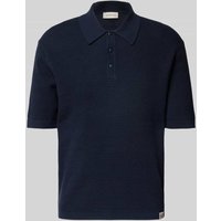 Calvin Klein Jeans Slim Fit Poloshirt in Strick-Optik in Marine, Größe XXL von Calvin Klein Jeans